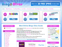 Tablet Screenshot of bingodivas.co.uk